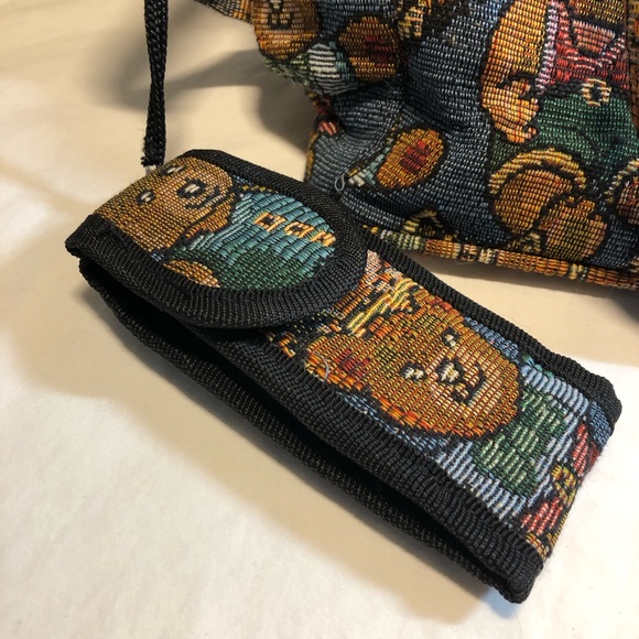 Vintage Mirano Bear Large Tapestry Tote with Vintage phone case 14 x 12” - Picture 13 of 13